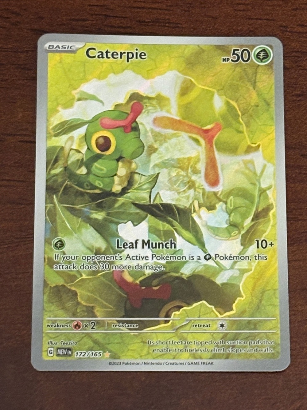 Pokemon 151 Caterpie 172/165 Illustration Rare Scarlet & Violet NM